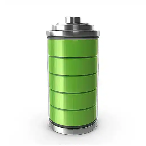 High-capacity green battery charger with multiple slots and sleek design for efficient power charging.